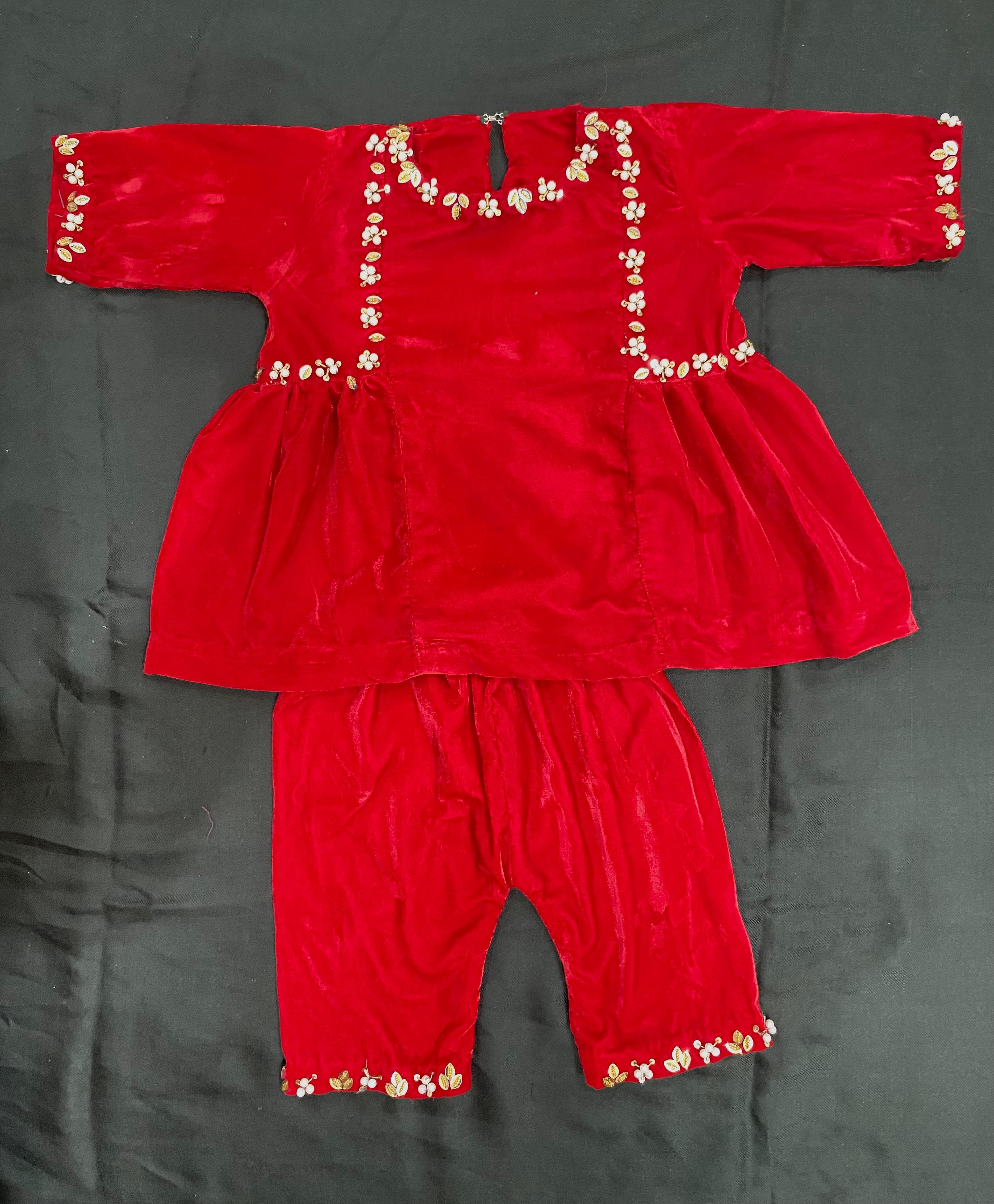 Ruby Blossom Velvet Set